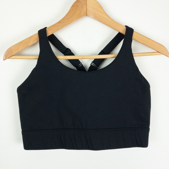 Popflex Bra Women M Black Ambition Medium Impact Athletic Gym Workout - Picture 1 of 9